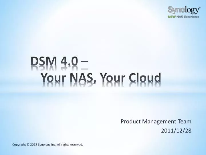 dsm 4 0 your nas your cloud