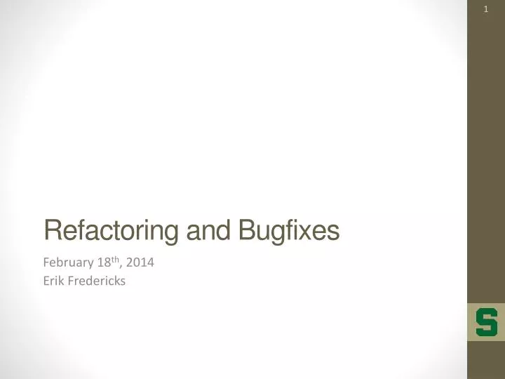 refactoring and bugfixes