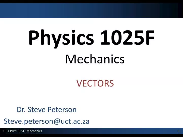 physics 1025f mechanics