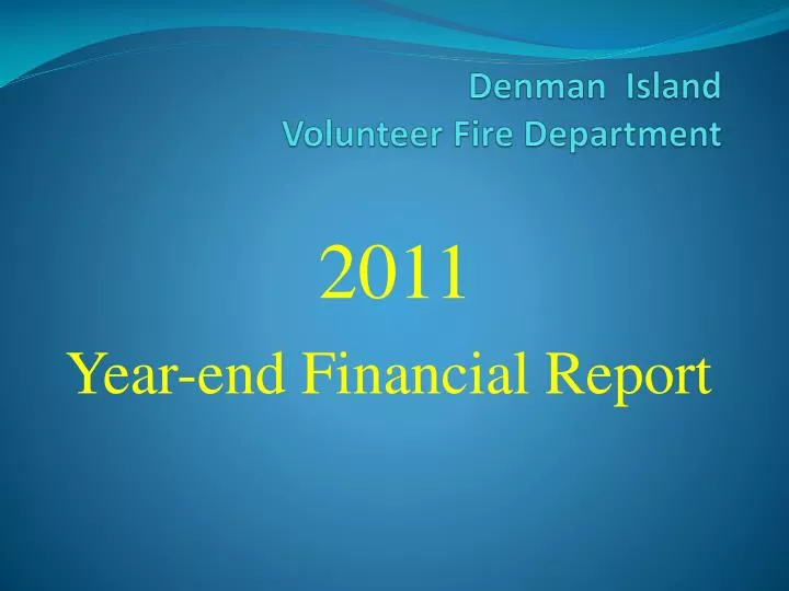 denman island volunteer fire department