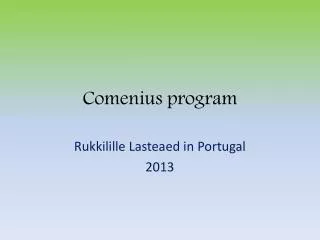 Comenius program