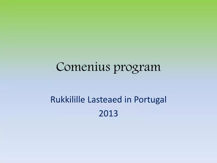 comenius program