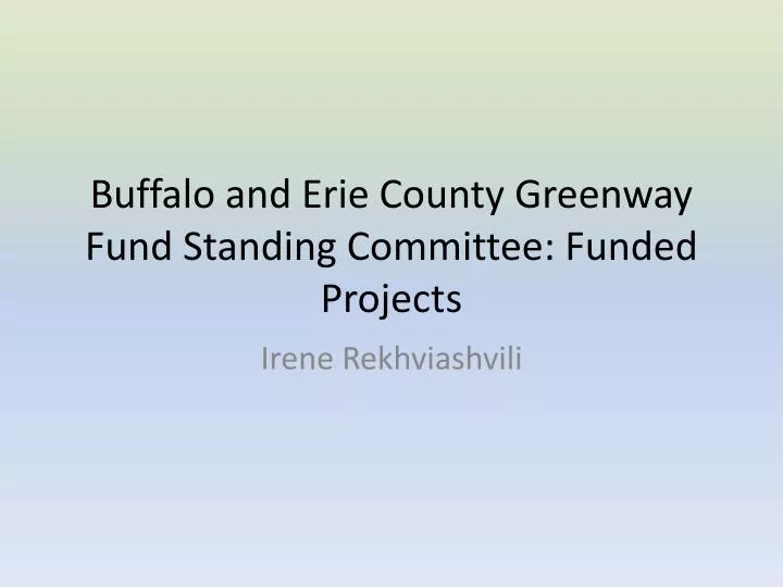 buffalo and erie county greenway fund standing committee funded projects