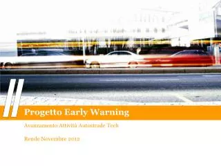 Progetto Early Warning