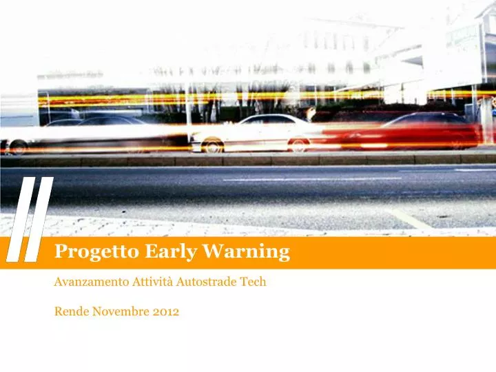 progetto early warning