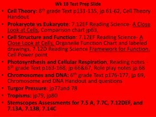 Wk 18 Test Prep Slide