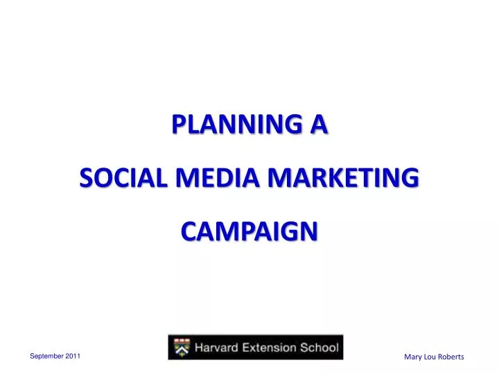 planning a social media marketing campaign