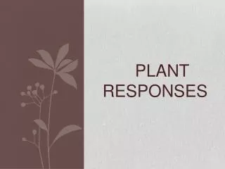 PLANT RESPONSES