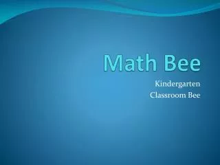 Math Bee