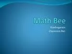 Math Bee - slide 1