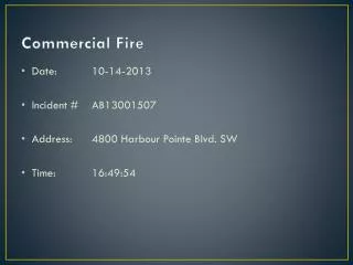 Commercial Fire