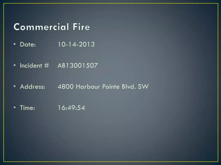 commercial fire