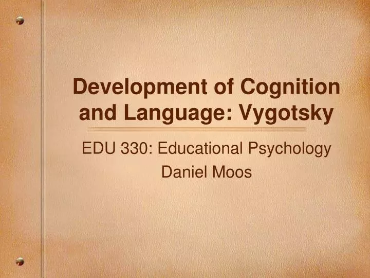 development of cognition and language vygotsky