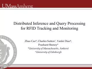 Distributed Inference and Query Processing for RFID Tracking and Monitoring