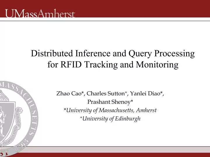 distributed inference and query processing for rfid tracking and monitoring