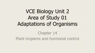 VCE Biology Unit 2 Area of Study 01 Adaptations of Organisms