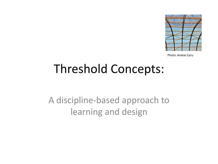threshold concepts