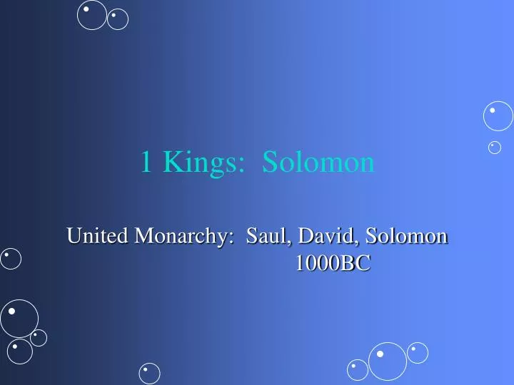 1 kings solomon