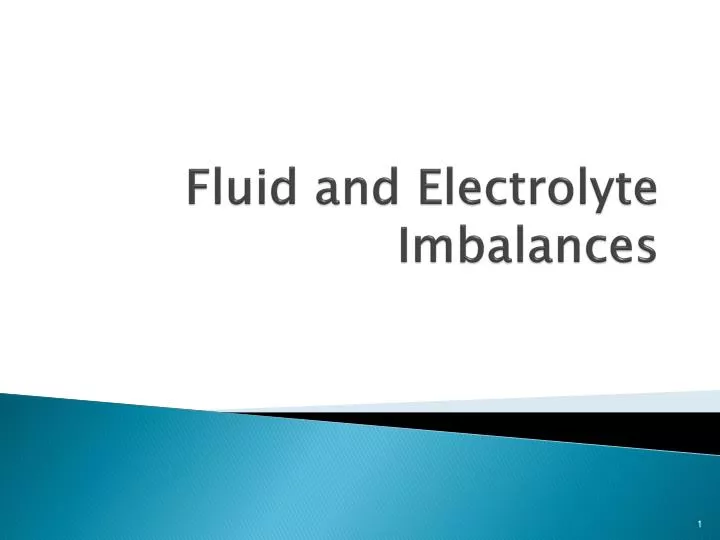 fluid and electrolyte imbalances