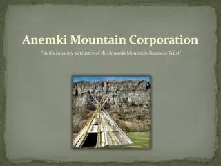 anemki mountain corporation