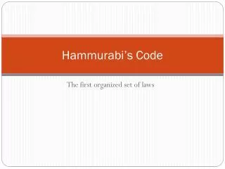 hammurabi s code