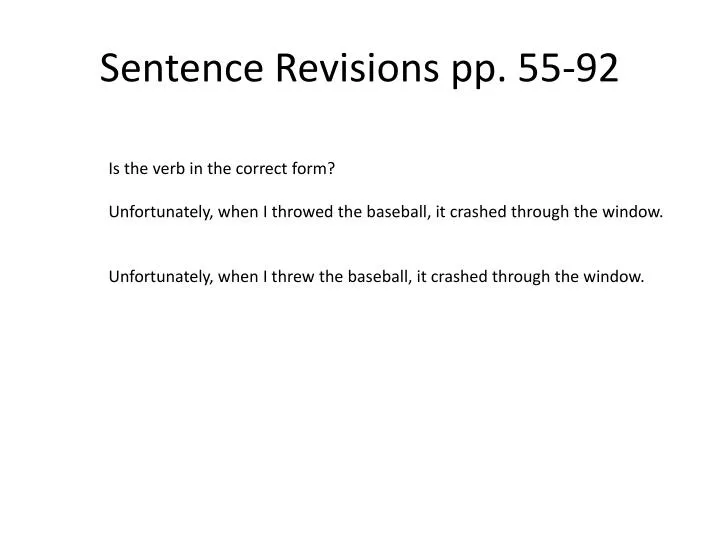 sentence revisions pp 55 92