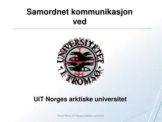 samordnet kommunikasjon ved