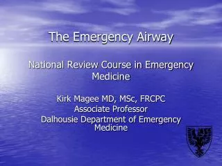 The Emergency Airway National Review Course in Emergency Medicine