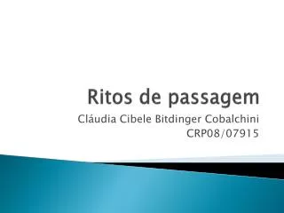 ritos de passagem