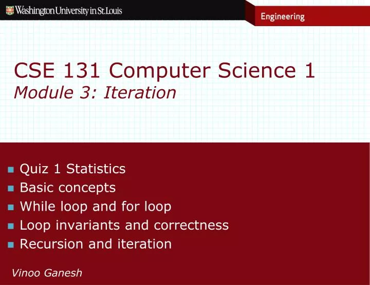 cse 131 computer science 1 module 3 iteration