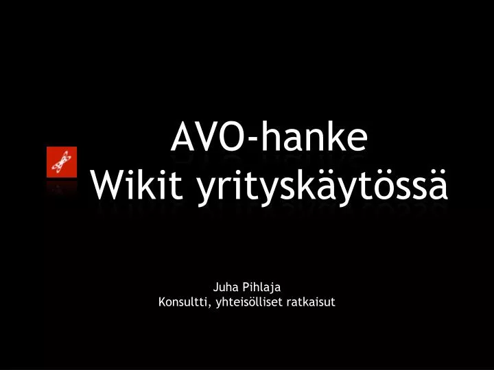 avo hanke wikit yritysk yt ss