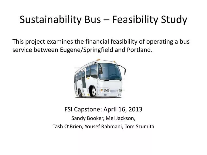 sustainability bus feasibility study