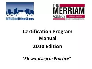 Certification Program Manual 2010 Edition