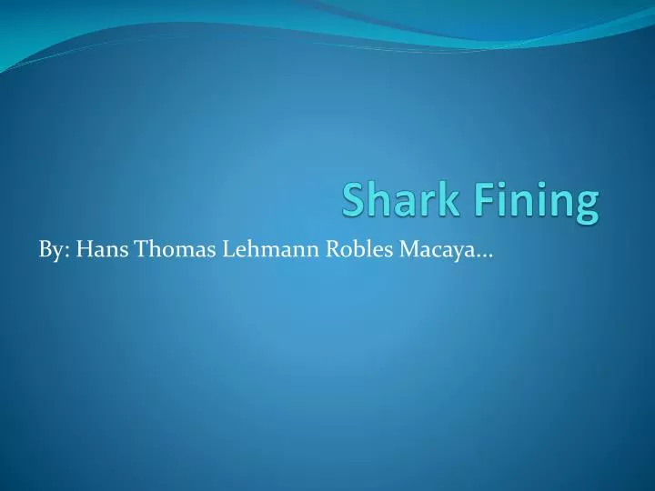 shark fining