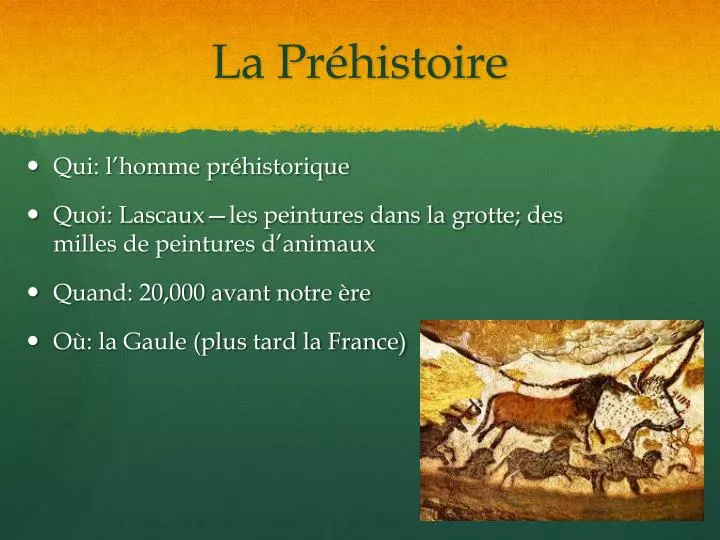 la pr histoire