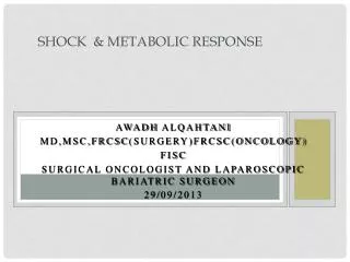 SHOCK &amp; metabolic response