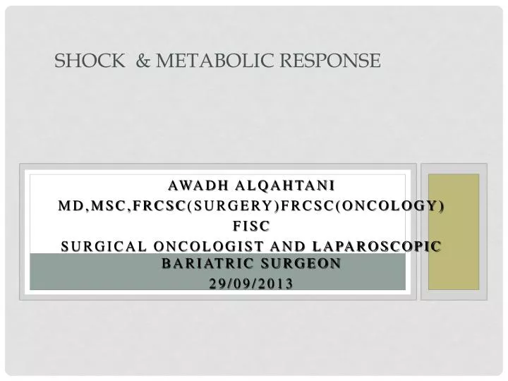 shock metabolic response