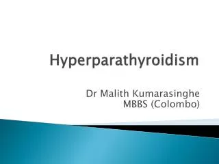 Hyperparathyroidism