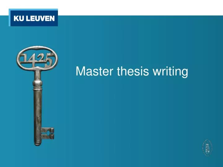how to start with master thesis