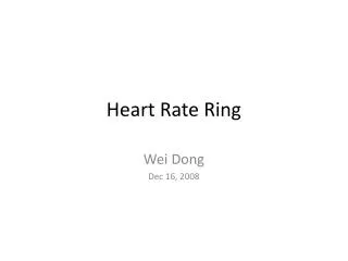 Heart Rate Ring