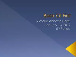 book of first