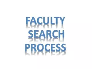 Faculty Search Process