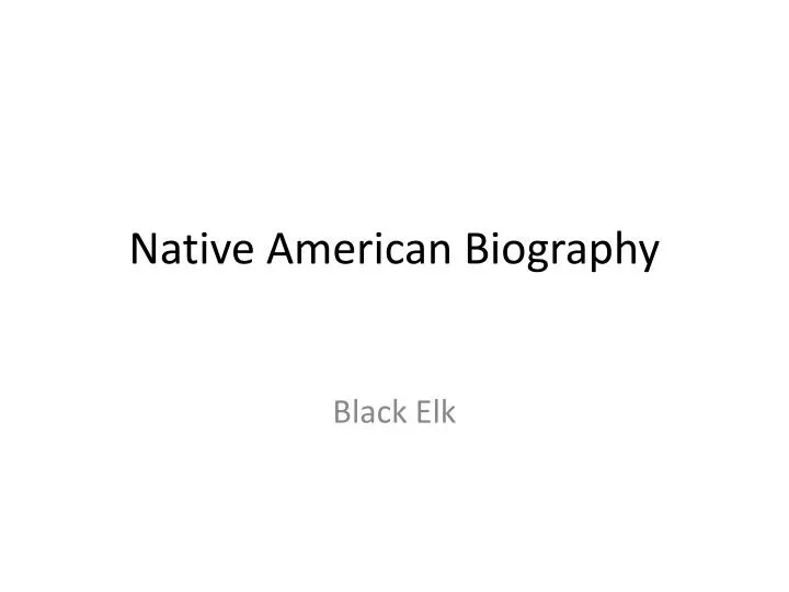 native american biography