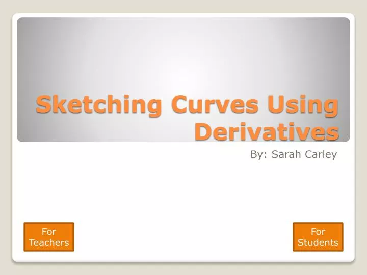 sketching curves using derivatives