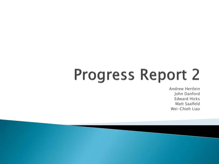 progress report 2