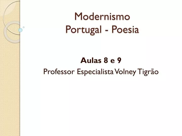 modernismo portugal poesia