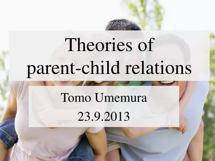 theories of parent child relations
