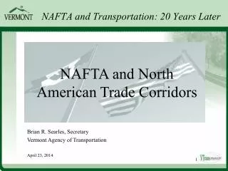 NAFTA and Transportation: 20 Years Later