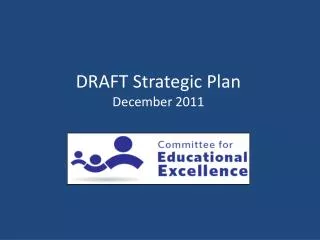 DRAFT Strategic Plan December 2011