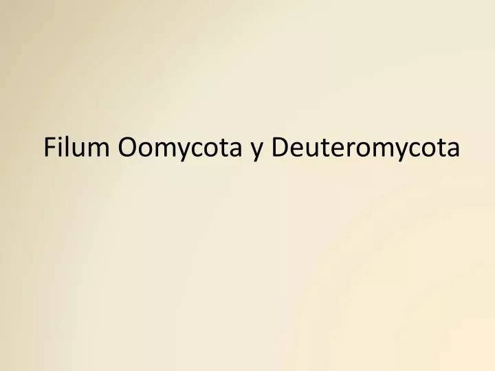filum oomycota y deuteromycota